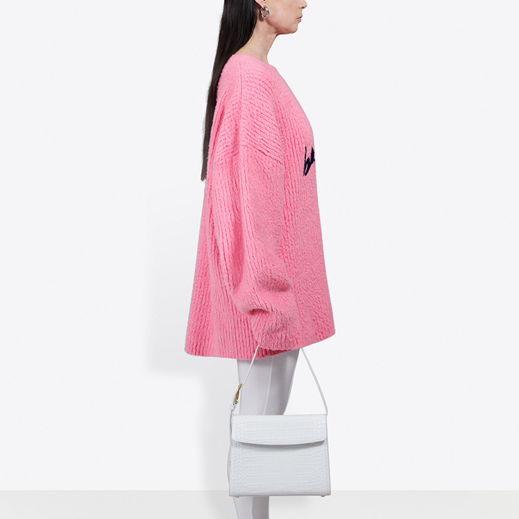 (Women) Balenciaga Paris Logo Pink Crewneck Sweater 628736T31825630 圖 5