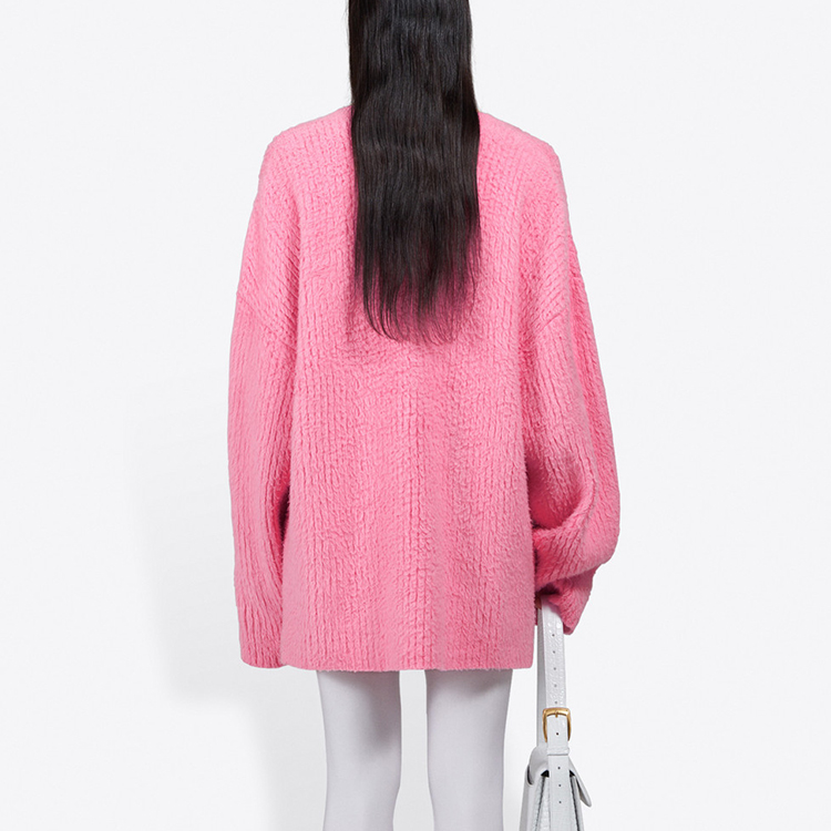 (Women) Balenciaga Paris Logo Pink Crewneck Sweater 628736T31825630 圖 6