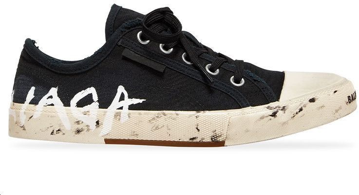(W) Balenciaga Paris Low Top Graffiti Sneakers 'Hitam Putih Kapas Rosak' 688757W3RR51099 Order (W) Balenciaga Paris Low Top Graffiti Sneakers 'Hitam Putih Kapas Rosak' 688757W3RR51099