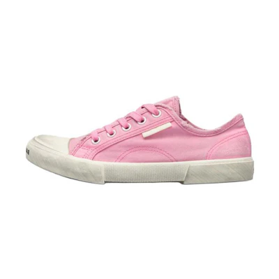 (W) Balenciaga Paris Low Top Sneakers 'Washed Pink Cotton and White Rubber'