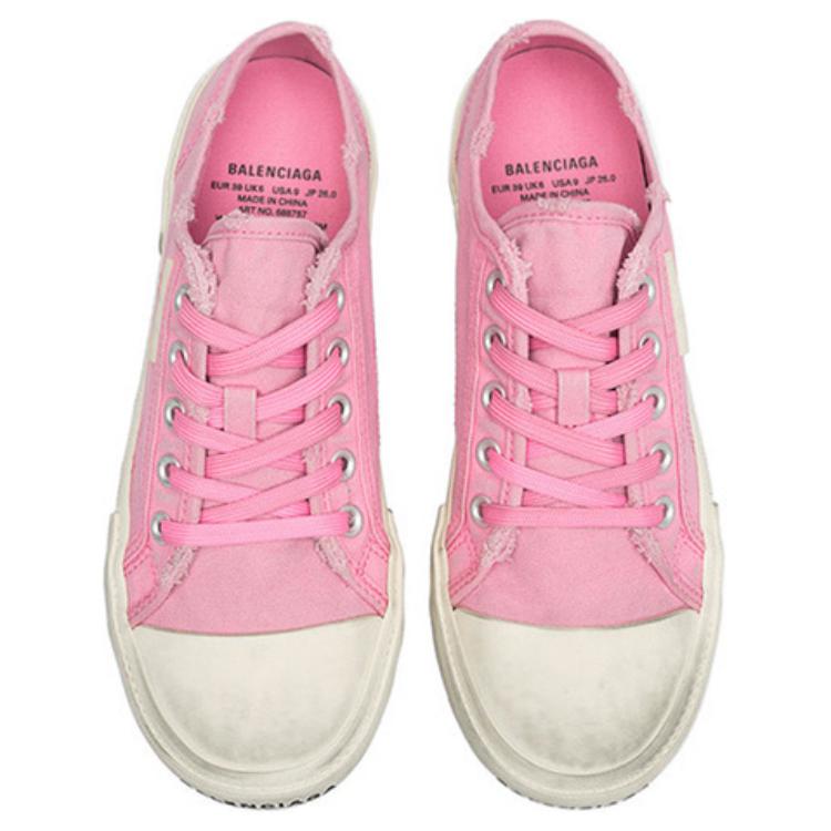 Shop (W) 巴黎世家巴黎低帮运动鞋“洗粉色棉与白色橡胶” 688757W3RC25590