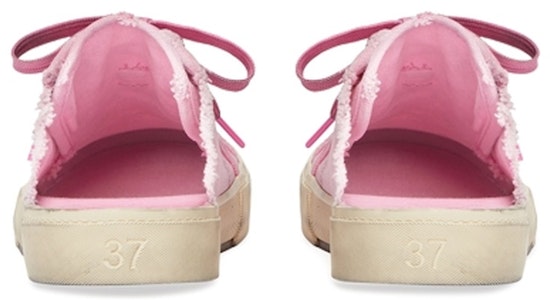 巴黎世家 Balenciaga 巴黎 织物 系带平底 时尚凉鞋 女款 粉色 Details for 巴黎世家 Balenciaga 巴黎 织物 系带平底 时尚凉鞋 女款 粉色