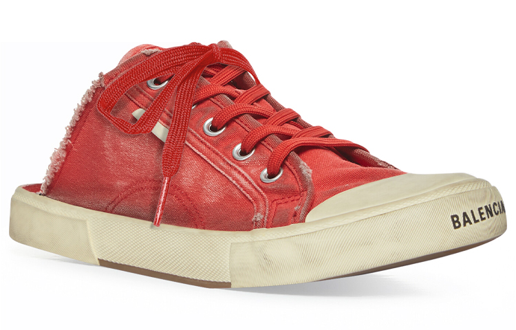 (W) Balenciaga Paris Sneaker Mule 'Destroyed - Red' 圖 3