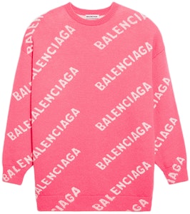 (W) 巴黎世家粉色滿版Logo圓領毛衣 620983T15675621 Order (W) 巴黎世家粉色滿版Logo圓領毛衣 620983T15675621