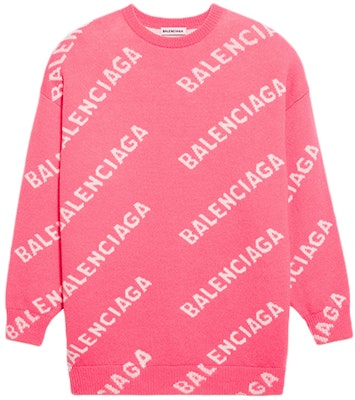 (W) 巴黎世家粉色滿版Logo圓領毛衣 620983T15675621 Order (W) 巴黎世家粉色滿版Logo圓領毛衣 620983T15675621