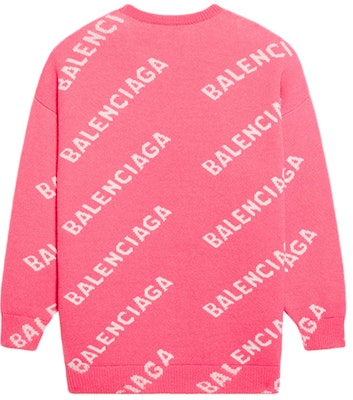 (W) 巴黎世家粉色滿版Logo圓領毛衣 620983T15675621 Lookbook (W) 巴黎世家粉色滿版Logo圓領毛衣 620983T15675621