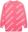 Lookbook (W) 발렌시아가 핑크 올오버 로고 크루넥 스웨터 620983T15675621