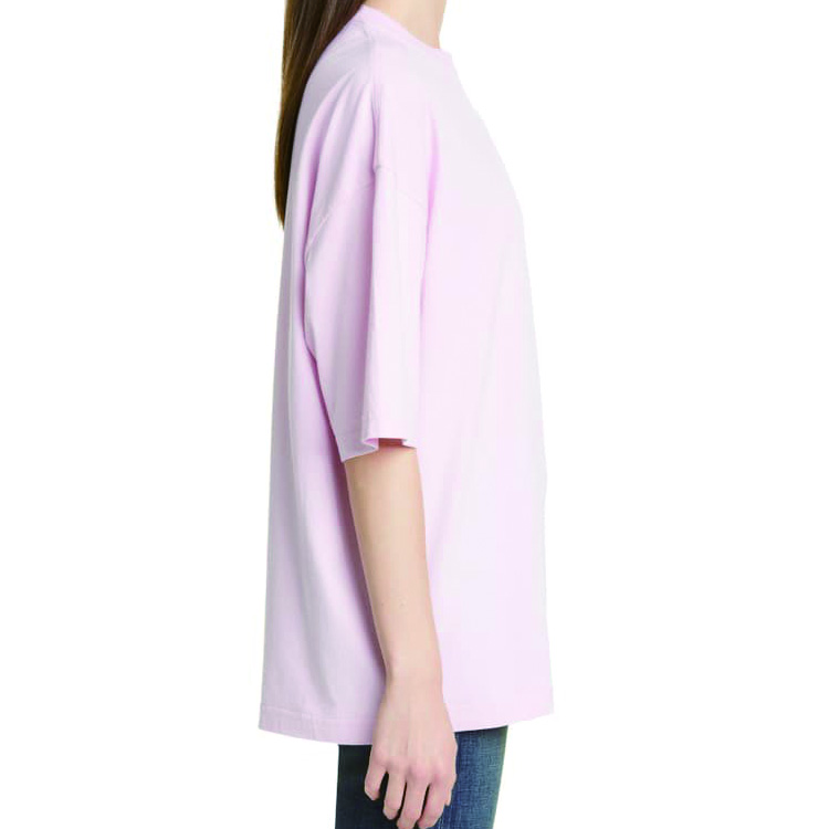 (Women) Balenciaga Pink Basic Letter Logo T-Shirt Regular Fit 571205TEV182014 圖 5