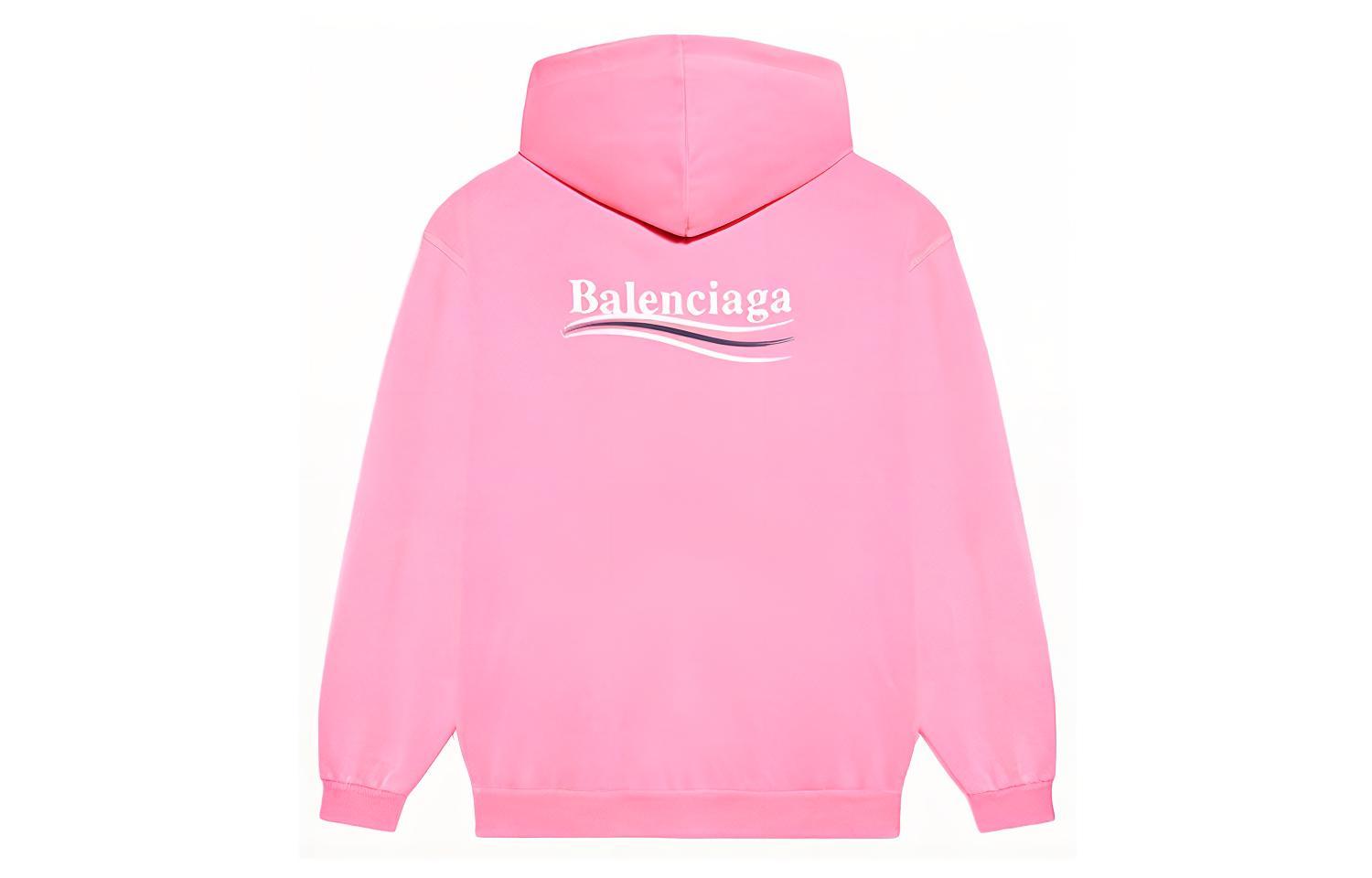 (Women) Balenciaga Pink Comfort Casual Hoodie 578135TJVD45713