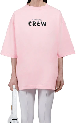 (W) Balenciaga 粉色字母印花短袖T恤 620941TIVG91900 Shop (W) Balenciaga 粉色字母印花短袖T恤 620941TIVG91900