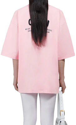 (W) Balenciaga 粉色字母印花短袖T恤 620941TIVG91900 Details for (W) Balenciaga 粉色字母印花短袖T恤 620941TIVG91900