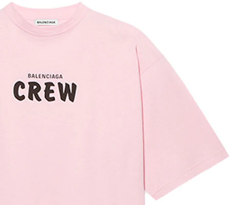 (W) Balenciaga 粉色字母印花短袖T恤 620941TIVG91900 Sizing (W) Balenciaga 粉色字母印花短袖T恤 620941TIVG91900