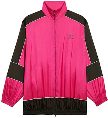 (Women) Balenciaga Pink Letter Print Zip Jacket Loose Fit 622998TIO545510 Order (Women) Balenciaga Pink Letter Print Zip Jacket Loose Fit 622998TIO545510