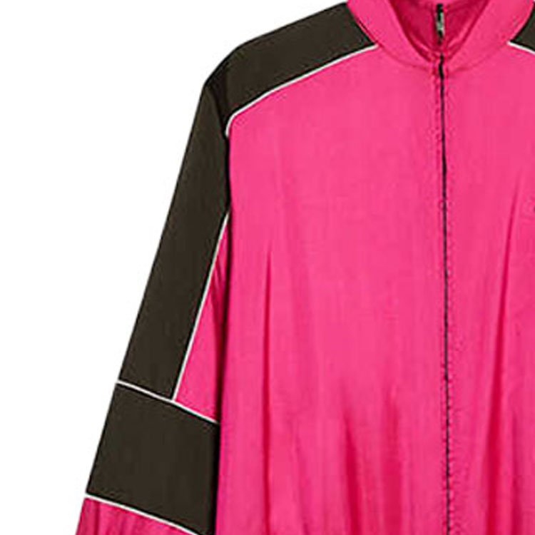 Sizing (Women) Balenciaga Pink Letter Print Zip Jacket Loose Fit 622998TIO545510