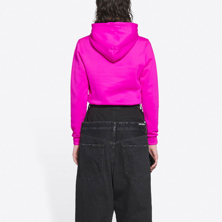 (Women) Balenciaga Pink Logo Drawstring Hoodie Pullover Sweater. 657683TKVE36817 圖 5