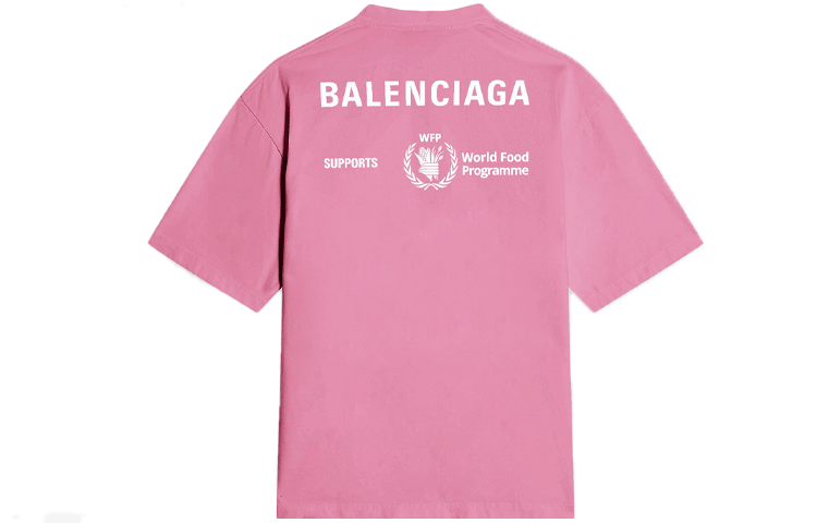 (Women) Balenciaga Pink Logo Print Short Sleeve T-Shirt Regular Fit 612965THV845621 圖 3