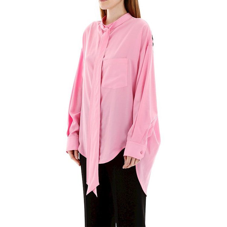 Purchase (W) Balenciaga 粉色長袖休閒襯衫 後背Logo印花 520497TFO025630