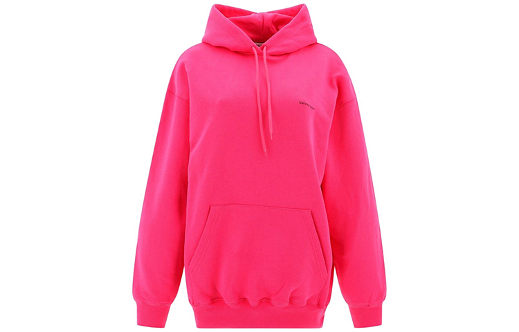 (Women) Balenciaga Pink Oversized Hoodie with Letter Logo Print 570798THV775630 圖 2