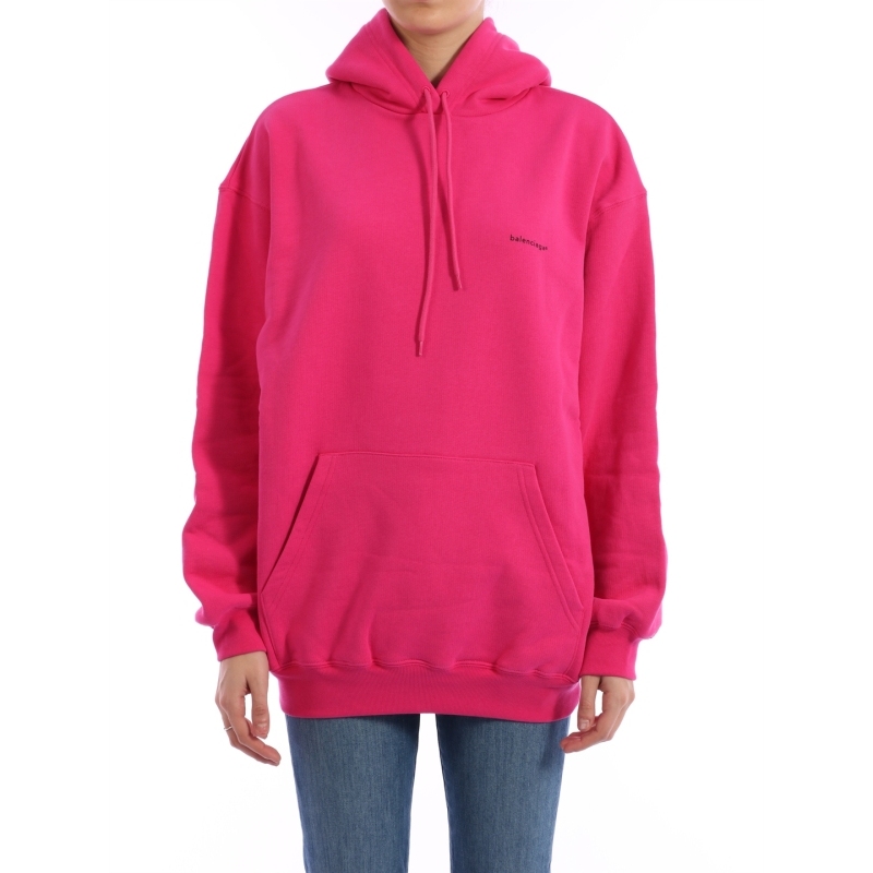 (Women) Balenciaga Pink Oversized Hoodie with Letter Logo Print 570798THV775630 圖 4
