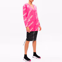 Purchase (Women) Balenciaga Pink Wool Knit Sweater with Letter Print. 620984T15675621