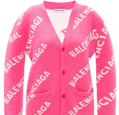 (W) 발렌시아가 핑크 울 니트 스웨터 레터 프린트. 620984T15675621 Sizing (W) 발렌시아가 핑크 울 니트 스웨터 레터 프린트. 620984T15675621