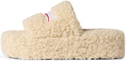 (Women) Balenciaga Platform Furry Slides 'Beige' 762826W2DO19796 (Women) Balenciaga Platform Furry Slides 'Beige' 762826W2DO19796