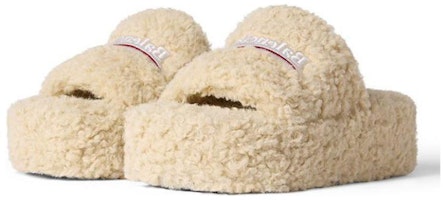 (W) Balenciaga Sandalias Peludas Plataforma 'Beige' 762826W2DO19796 Lookbook (W) Balenciaga Sandalias Peludas Plataforma 'Beige' 762826W2DO19796