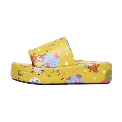 (W) Balenciaga Platform Sandals 'Puppies and Friends Yellow'