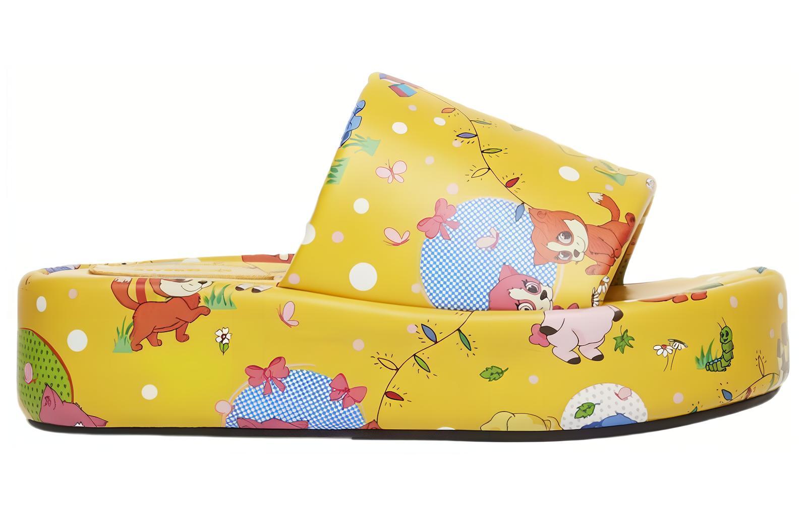 (W) Balenciaga Platform Sandals 'Puppies and Friends Yellow' 圖 2