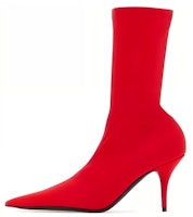 (Women) Balenciaga Pointed-Toe Slip-On Ankle Boots 'Red Leather' 548265W2ES06090 (Women) Balenciaga Pointed-Toe Slip-On Ankle Boots 'Red Leather' 548265W2ES06090