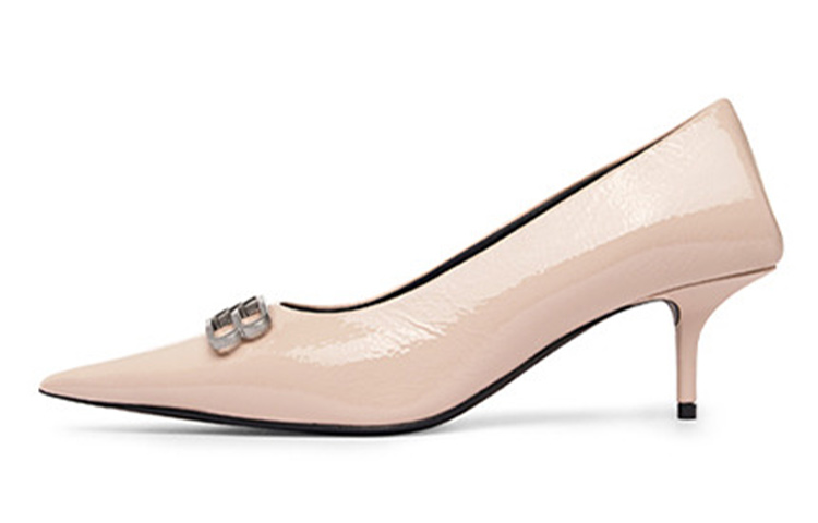 Buy (W) Balenciaga Sepatu Hak Tinggi Ujung Lancip 'Kulit Pink' 694739WBDU27080