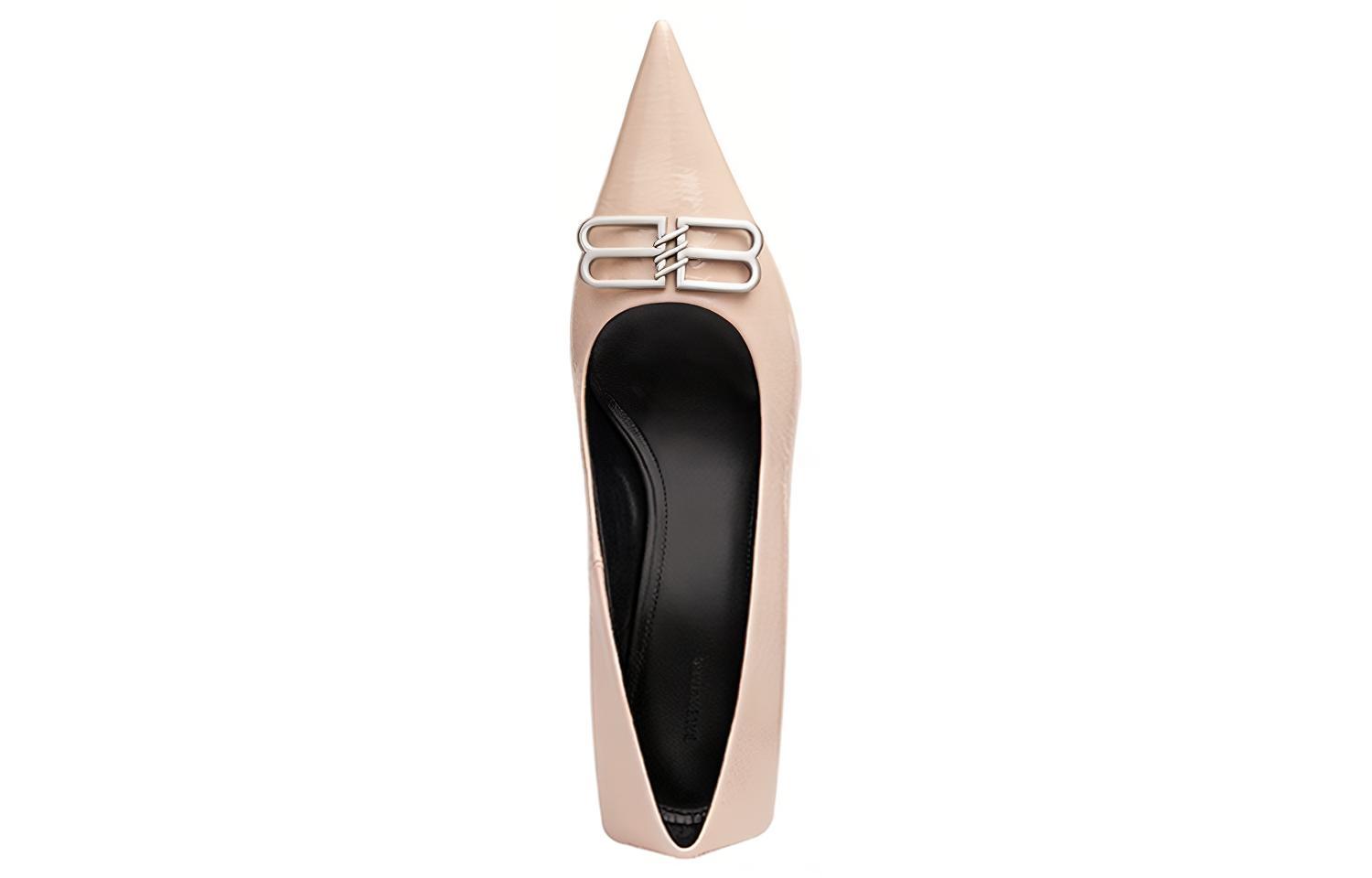 Shop (W) Balenciaga Sepatu Hak Tinggi Ujung Lancip 'Kulit Pink' 694739WBDU27080
