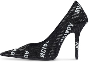 (Women) Balenciaga Pointed Toe Crystal 'Stiletto Heels Black and White' 719769WBC521090 (Women) Balenciaga Pointed Toe Crystal 'Stiletto Heels Black and White' 719769WBC521090