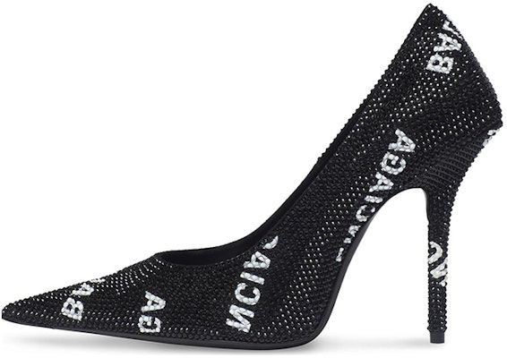 (Women) Balenciaga Pointed Toe Crystal 'Stiletto Heels Black and White' 719769WBC521090 Buy (Women) Balenciaga Pointed Toe Crystal 'Stiletto Heels Black and White' 719769WBC521090