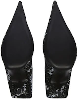 Details for (W) Balenciaga Spitse Toe Crystal ''Stiletto Hakken Zwart en Wit'' 719769WBC521090