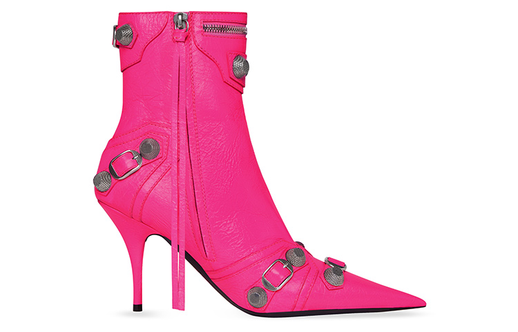 Order (W) Bottes à Talon Bas en Cuir à Bout Pointu Balenciaga ''Rose'' 694379WAD4E5800
