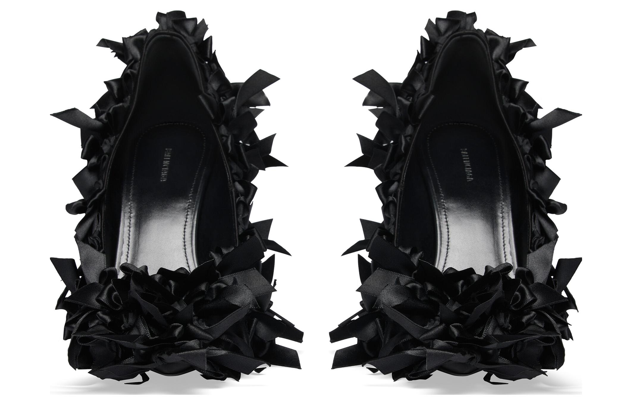 Lookbook (W) Balenciaga Scarpe a Punta Slip-On ''Tacchi Alti Stilettos Neri'' 738326W0WMI1000
