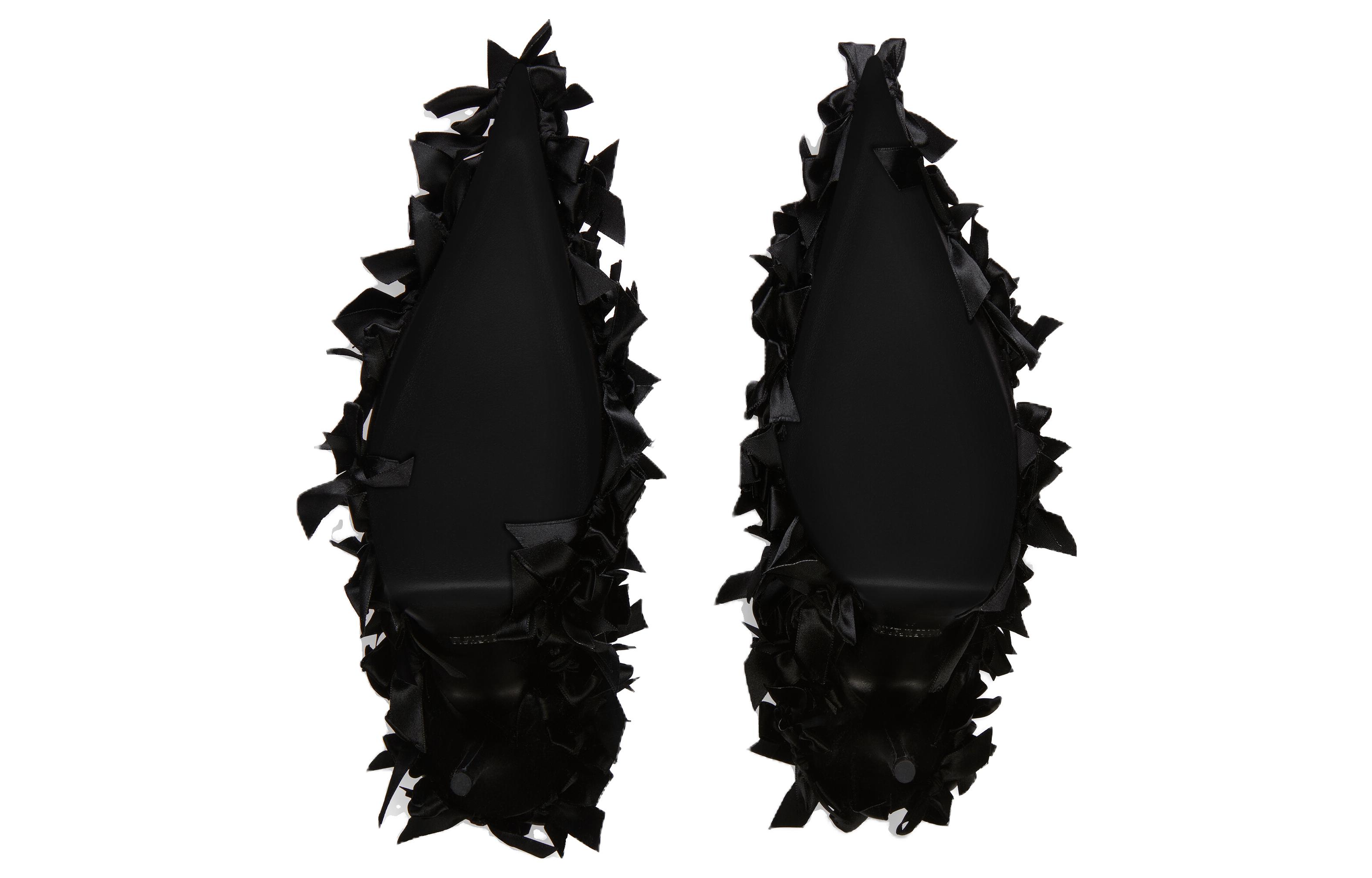 Sizing (W) Balenciaga Scarpe a Punta Slip-On ''Tacchi Alti Stilettos Neri'' 738326W0WMI1000