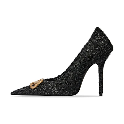 (W) Balenciaga Pointed Toe Slip-On Stiletto Heels '11cm Black'