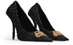 Order (W) Balenciaga Kasut Tumit Tinggi Runcing Slip-On '11cm Hitam' 739390W2L911000
