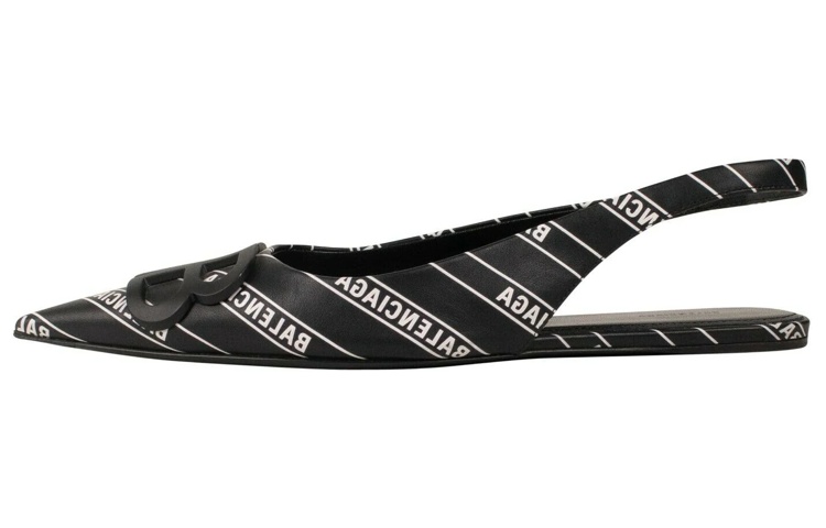 (Women) Balenciaga Pointed Toe Stripe Fashion Sandals 'Black' 566677WA8H11006