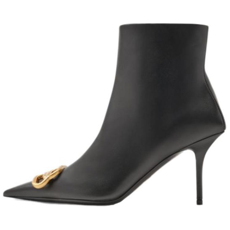 Buy (W) Balenciaga Spitz-Zehen Stiefeletten mit Reißverschluss ''Schwarz 8cm Absatz'' 764445WAWNC1088