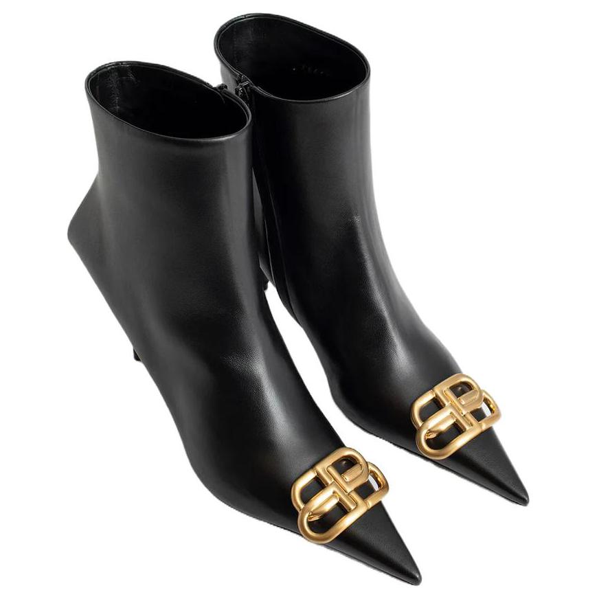 Lookbook (W) Balenciaga Spitz-Zehen Stiefeletten mit Reißverschluss ''Schwarz 8cm Absatz'' 764445WAWNC1088