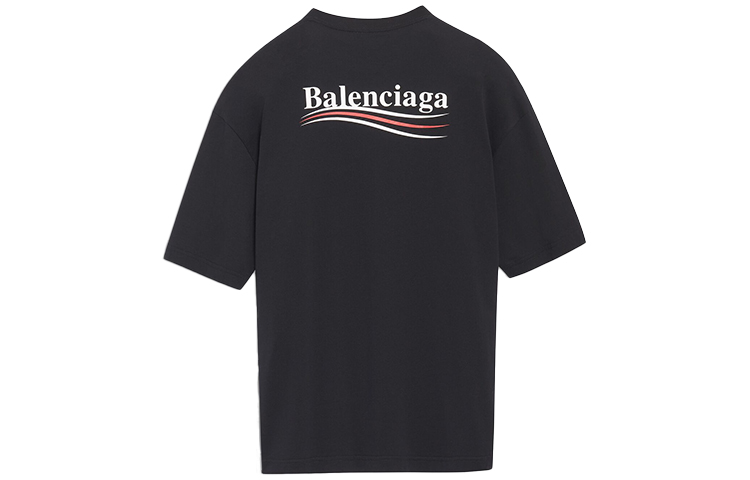 (Women) Balenciaga Political Campaign Black Oversized Cotton T-Shirt 570791TAV441000 圖 3