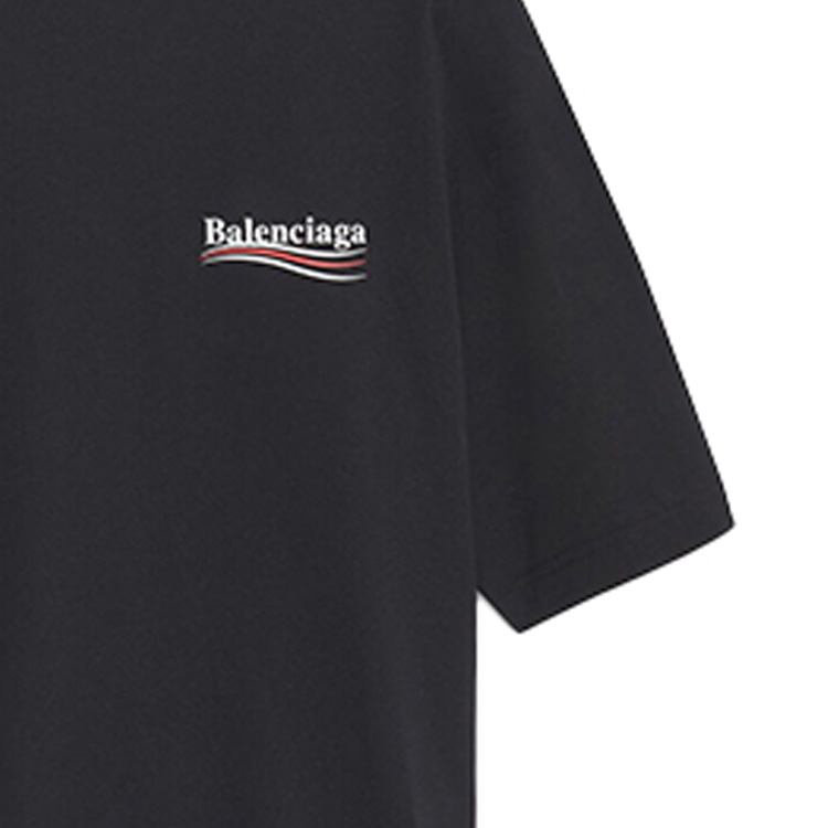 (Women) Balenciaga Political Campaign Black Oversized Cotton T-Shirt 570791TAV441000 圖 8