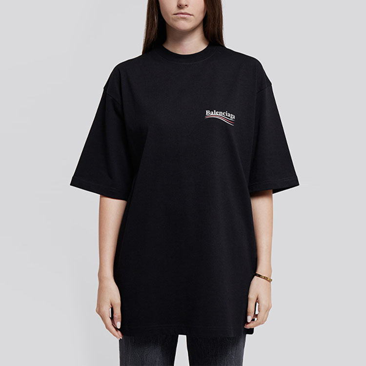 (Women) Balenciaga Political Campaign Coke Print Oversized Tee Women Black 620941TIV521070 圖 4