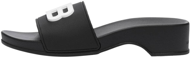 (Women) Balenciaga Pool BB Wedge Slide Sandal 'Black' 697607W1S9M1090 (Women) Balenciaga Pool BB Wedge Slide Sandal 'Black' 697607W1S9M1090