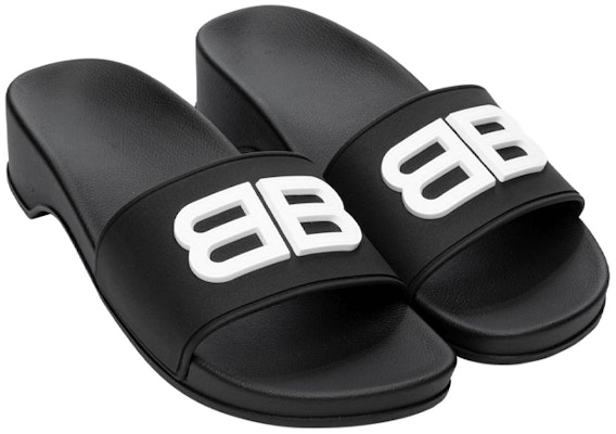 (W) Sandalias Balenciaga Pool BB Wedge Slide 'Negras'. 697607W1S9M1090 Lookbook (W) Sandalias Balenciaga Pool BB Wedge Slide 'Negras'. 697607W1S9M1090