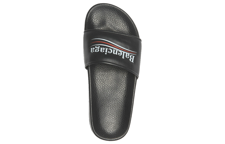 Lookbook (W) Balenciaga Pool Sandal Politieke Sandalen Zwart 517236WAM001091