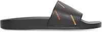 Order 巴黎世家 Pool Slide 橡膠 全幅徽標 時尚涼鞋 女款 黑色